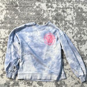 Zara girls 13/14 Tie-Dye Sweatshirt with Pink Logo
